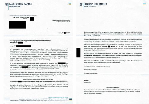 240€ Mahnung PK RLP