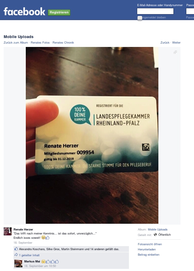 Seht her, eine Plastikkarte